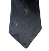The Worcestershire Tie vintage terylene tie with pear tree navy blue Munday