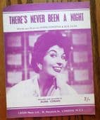 There's Never Been a Night Like This vintage 1950s sheet music Alma Cogan song
