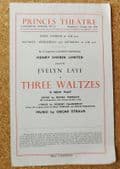 Three Waltzes Princes Theatre programme wartime vintage 1940s Evelyn Laye Sherek