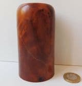Thuya wood candle holder burled wooden tealight holder 10 cm C SCRATCHED
