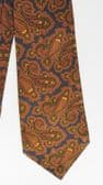 Traditional silk Paisley tie by George Arthur Dunn made in UK vintage VGC