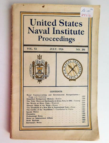 United States Naval Institute Proceedings July 1926 book magazine US ships 1920s