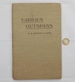 Various Outspans book by E Plewman de Kock settler in Southern Rhodesia 1949 1st