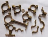 Various plumbing fittings Brass Munsen rings pipe clips Small job lot as shown