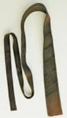 Vintage 1970s suede tie Punched pattern with fringe real leather