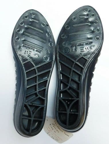 Vintage 1980s black plastic jellies size 11 Italian Synthetic Shoes UNUSED R
