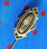 Vintage Avon stick pin with rhinestone Traditional Victorian design Lapel badge