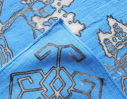 Vintage batik tablecloth with oriental design 42