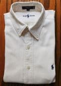 Vintage Blaire shirt Ralph Lauren M heavy thick cotton Button down collar QH