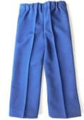 Vintage childrens trousers Age 3 boy girl dark blue Crimplene UNUSED 1960s 1970s