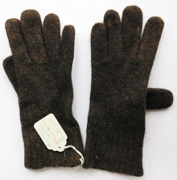 Vintage childrens wool gloves Unused vintage 1960s brown Made in Britain size 3