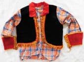 Vintage childs fancy dress costume Wild West Cowboy girl FOR DISPLAY ONLY