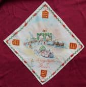 Vintage crepe handkerchief Jersey Battle of Flowers Channel Island 11" square kb