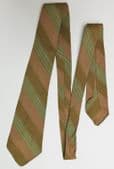 Vintage Duggie tie all wool green stripes IMPERFECT circa 1950s