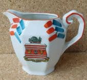 Vintage Eastbourne cream or milk jug Bavarian porcelain crested ware 3" creamer