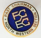 Vintage enamel button-hole badge FC EC Past Chairman North Western Section