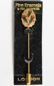 Vintage fine enamel stick pin by Fish Enterprises London Lapel badge
