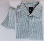 Vintage flannel shirt 14.5 Challenger blue check men boys spare collar 1960s KG