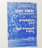 Vintage football match programme Birmingham v West Brom 1968 FA Cup semi final