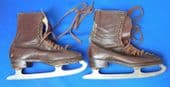 Vintage German ice skating boots J A Henckels JPB Borussia blades skates DAMAGED