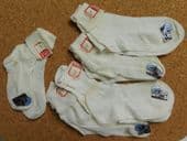 Vintage girls ankle socks 5 pairs mixed sizes Viyella nylon UNUSED 1950s SECONDS