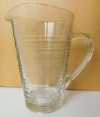 Vintage glass lemonade jug or water pitcher 1.5 pint 1950s 1960s good condition