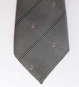 Vintage grey Paisley tie by St Michael 1980s classic British menswear M&S