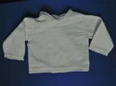 Vintage handmade flannelette infant top broderie antique baby clothing vest G
