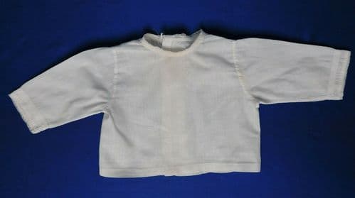 Vintage handmade infant top vest lace trim antique baby clothing layette white F