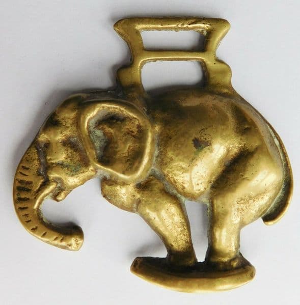 Vintage horse brass elephant animal theme