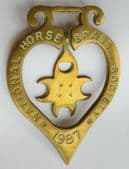 Vintage horse brass NHBS 1987 National Horse Brass Society swinging membership