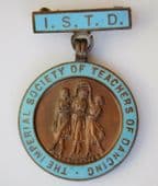 Vintage ISTD medal Imperial Society of Teachers of Dancing 1967 Vaughton badge
