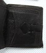 Vintage KANGAROO real leather old black wallet with lots of compartments