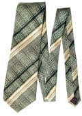 Vintage kipper tie 1960s 1970s Debenhams green 4.25 inches wide