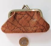 Vintage leather coin purse snakeskin pattern Traditional ladies womens accessory