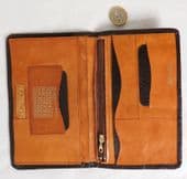 Vintage leather wallet good quality with perpetual calendar made in England
