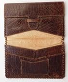 Vintage leather wallet snakeskin pattern Scuffed but still serviceable