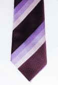 Vintage M&S tie striped purple maroon vintage 1960s St Michael made in Britain