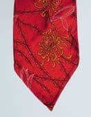 Vintage oriental tie with floral design possibly chrysanthemum flower