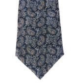 Vintage Paisley tie by Jonelle Pure silk Made in Italy navy blue