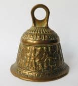 Vintage Peerage brass bell with original clapper Made in England 2.5 inch tall