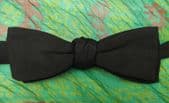 Vintage pique rayon bow tie for formal or funeral wear Ready-tied Custom fit