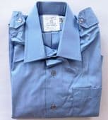 Vintage RAF uniform shirt 1970s air force clothing Moody blue UNUSED size 15