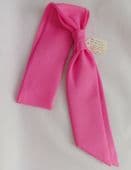 Vintage ready-knot cravat scarf bright pink girls hippie era 1960s tie UNUSED