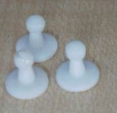 Vintage shirt studs mother of pearl effect Set of 3 Mens white tie dress wear at