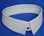 Vintage striped collar mid blue and white size 16 detachable starched UNUSED