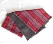 Vintage striped scarf Wool backed College university stripes for men or women