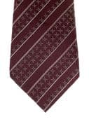 Vintage striped tie by Littlewoods Keynote 1960s 1970s burgundy  Wash As Wool