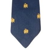Vintage Terylene tie circa 1950s serpent and lions possibly medical crest