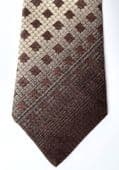 Vintage Tootal kipper tie fish scale floral pattern Classic 1960s menswear brown